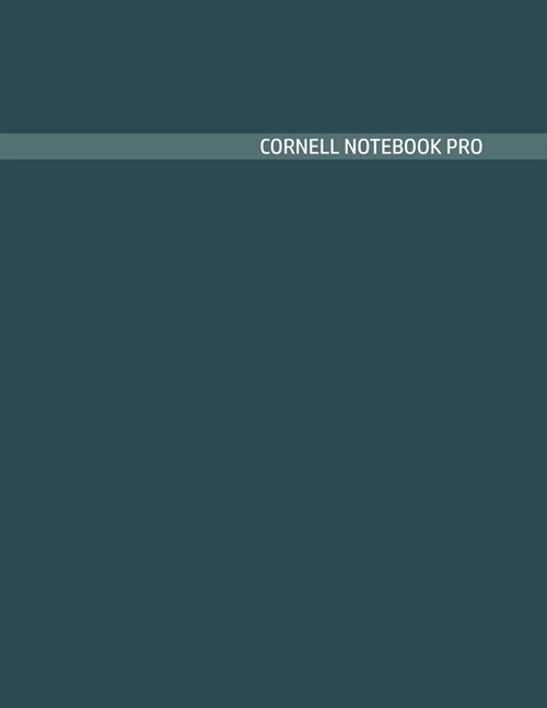 Cornell Notebook Pro: Large Note Taking System For School And University. College Ruled Pretty Light Notes. Waterway Blue Green Cover - Tren (Paperback)