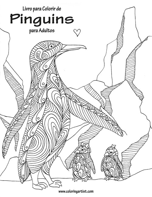 Livro para Colorir de Pinguins para Adultos (Paperback)