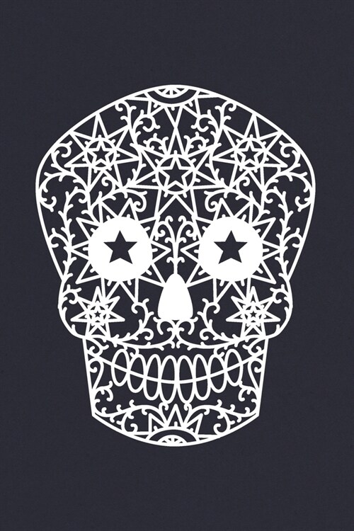Notes: A Blank Guitar Tab Music Notebook with White Papercut Sugar Skull Cover Art (Paperback)