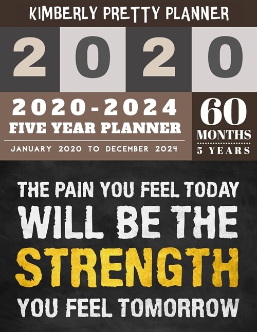 5 Year Planner 2020-2024: 5 year monthly planner 8.5 x 11 to plan your short to long term goal with username and password record page - Inspire (Paperback)