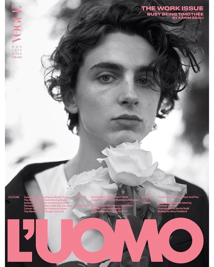 LUomo Vogue (월간 이탈리아판): 2019년 11월호 - Timothee Chalamet