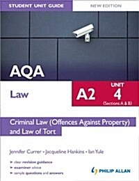 AQA A2 Law Student Unit Guide New Edition: Unit 4 (Sections A & B) Criminal Law (Offences Against Property) and Law of Tort (Paperback)