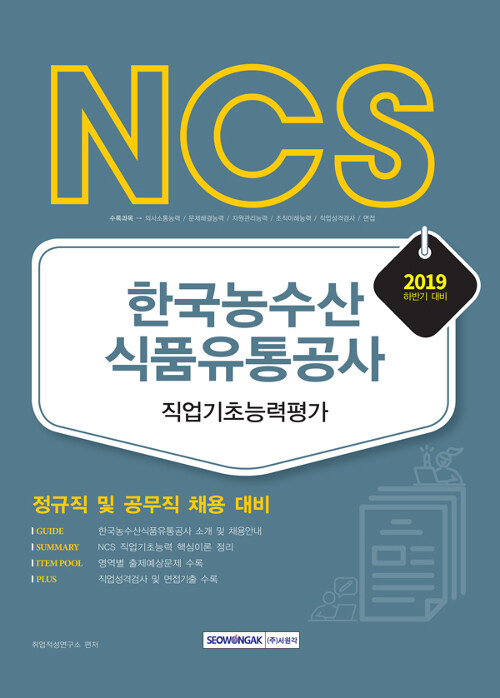 2019 하반기 NCS 한국농수산식품유통공사 직업기초능력평가