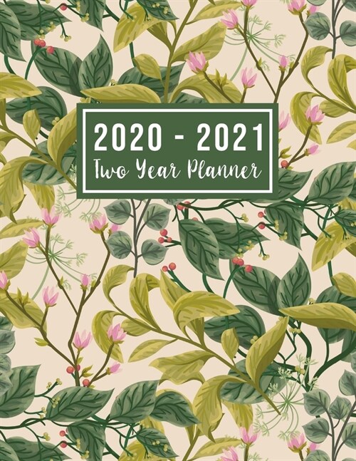2020-2021 Two Year Planner: 2020-2021 monthly planner full size - Vintage Flowers Cover Monthly Schedule Organizer - Agenda Planner For The Next T (Paperback)