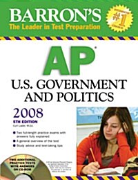 Barrons AP United States Government & Politics 2008 (Paperback, CD-ROM, 5th)