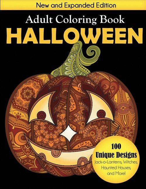 Halloween Adult Coloring Book (Paperback)