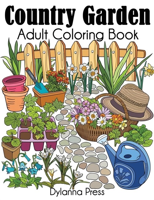 Country Garden Adult Coloring Book (Paperback)