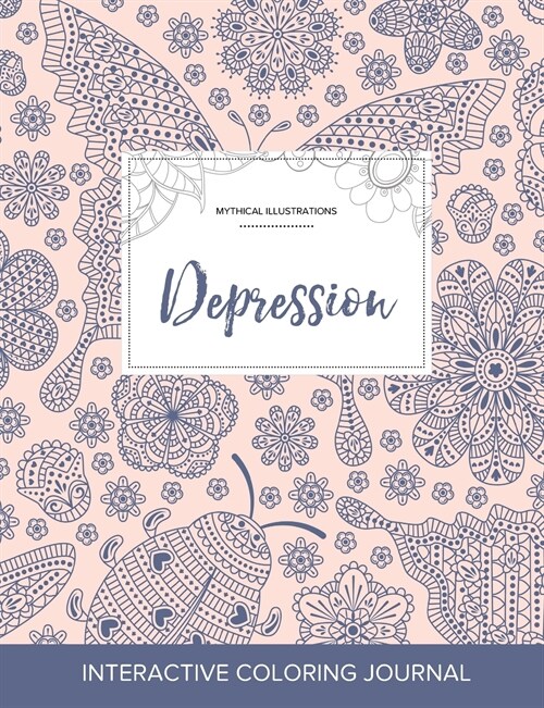 Adult Coloring Journal: Depression (Mythical Illustrations, Ladybug) (Paperback)