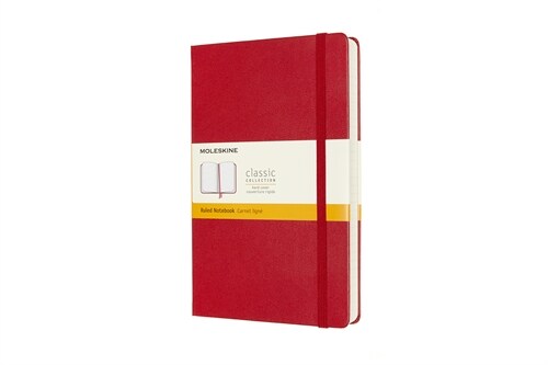 Moleskine Notebook, Expanded, Large, Ruled, Scarlet Red, Hard Cover (5 X 8.25) (Hardcover)