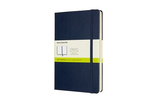 Moleskine Notebook, Expanded, Large, Plain, Sapphire Blue, Hard Cover (5 X 8.25) (Hardcover)