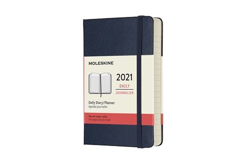 Moleskine 2021 Daily Planner, 12m, Pocket, Sapphire Blue, Hard Cover (3.5 X 5.5) (Other)