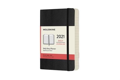 Moleskine 2021 Daily Planner, 12m, Pocket, Black, Soft Cover (3.5 X 5.5) (Other)