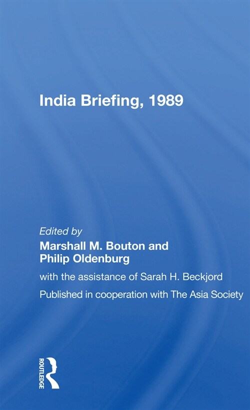India Briefing, 1989 (Paperback, 1)