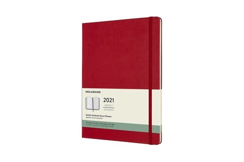 Moleskine 2021 Weekly Planner, 12m, Extra Large, Scarlet Red, Hard Cover (7.5 X 9.75) (Other)