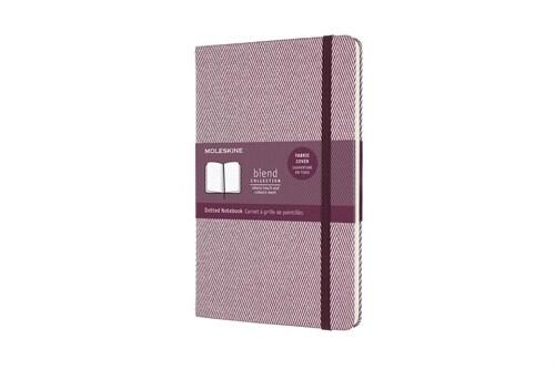 Moleskine Blend Limited Collection Notebook, Large, Dotted, Herringbone Purple (5 X 8.25) (Hardcover)