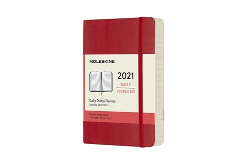 Moleskine 2021 Daily Planner, 12m, Pocket, Scarlet Red, Soft Cover (3.5 X 5.5) (Other)