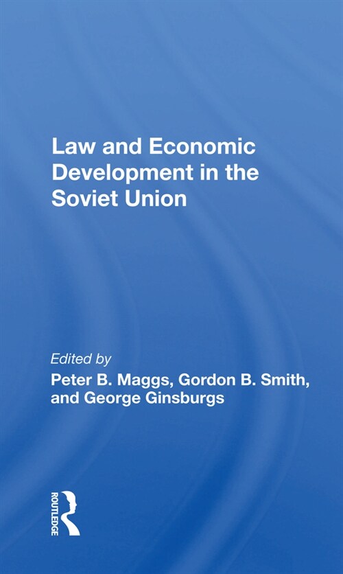 Law And Economic Development In The Soviet Union (Paperback, 1)