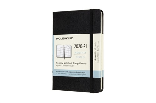 Moleskine 2020-21 Monthly Planner, 18m, Pocket, Black, Hard Cover (3.5 X 5.5) (Other)