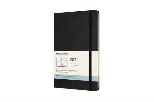 Moleskine 2021 Monthly Planner, 12m, Large, Black, Hard Cover (5 X 8.25) (Other)