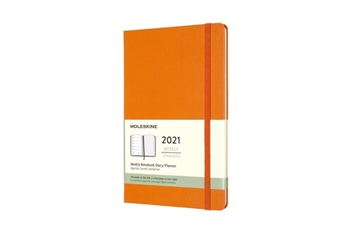 Moleskine 2021 Weekly Planner, 12m, Large, Cadmium Orange, Hard Cover (5 X 8.25) (Other)