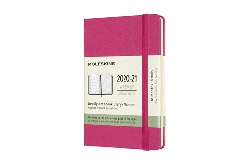 Moleskine 2020-21 Weekly Planner, 18m, Pocket, Bougainvillea Pink, Hard Cover (3.5 X 5.5) (Other)