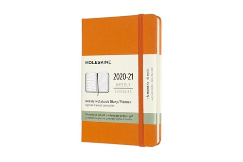 Moleskine 2020-21 Weekly Planner, 18m, Pocket, Cadmium Orange, Hard Cover (3.5 X 5.5) (Other)