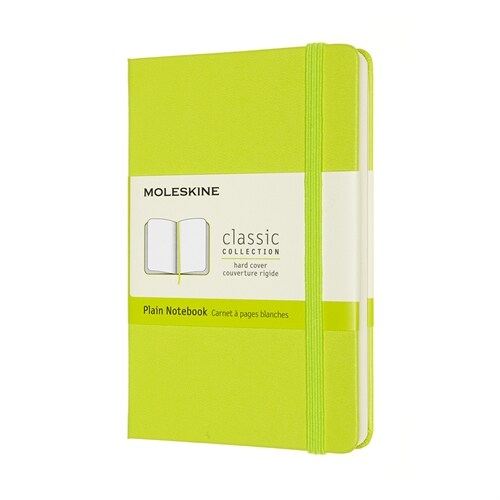 Moleskine Classic Notebook, Pocket, Plain, Lemon Green, Hard Cover (3.5 X 5.5) (Hardcover)