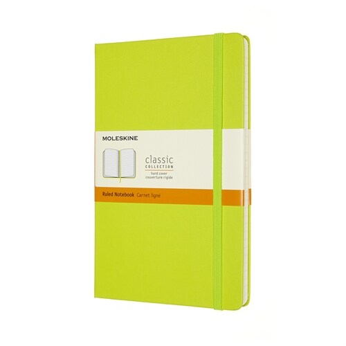 Moleskine Classic Notebook, Large, Ruled, Lemon Green, Hard Cover (5 X 8.25) (Hardcover)