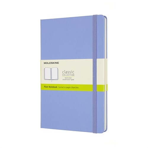 Moleskine Classic Notebook, Large, Plain, Hydrangea Blue, Hard Cover (5 X 8.25) (Hardcover)