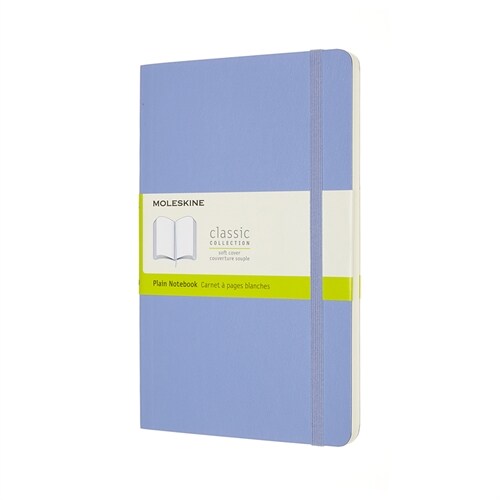 Moleskine Classic Notebook, Large, Plain, Hydrangea Blue, Soft Cover (5 X 8.25) (Hardcover)