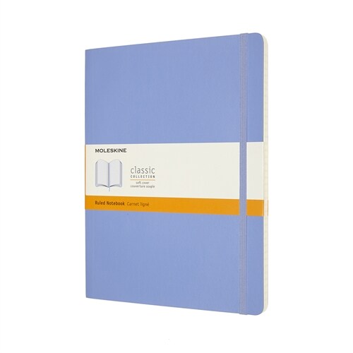Moleskine Classic Notebook, Extra Large, Ruled, Hydrangea Blue, Soft Cover (7.5 X 9.75) (Hardcover)