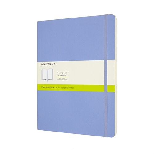 Moleskine Classic Notebook, Extra Large, Plain, Hydrangea Blue, Soft Cover (7.5 X 9.75) (Hardcover)