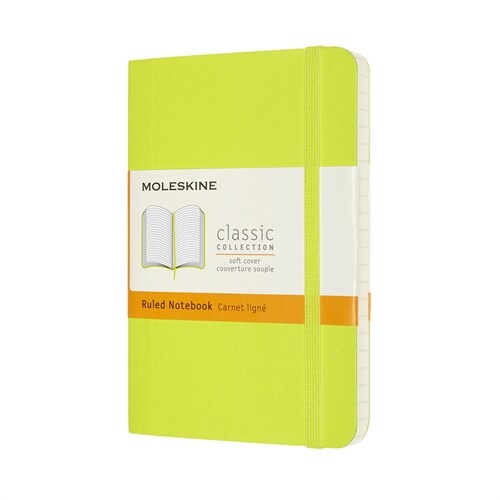 Moleskine Classic Notebook, Pocket, Ruled, Lemon Green, Soft Cover (3.5 X 5.5) (Hardcover)