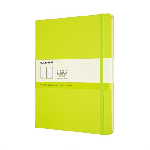 Moleskine Classic Notebook, Extra Large, Plain, Lemon Green, Hard Cover (7.5 X 9.75) (Hardcover)
