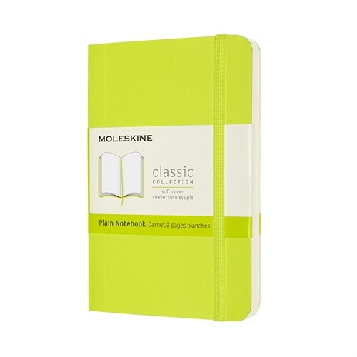 Moleskine Classic Notebook, Pocket, Plain, Lemon Green, Soft Cover (3.5 X 5.5) (Hardcover)