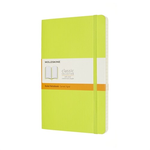 Moleskine Classic Notebook, Large, Ruled, Lemon Green, Soft Cover (5 X 8.25) (Hardcover)