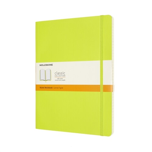 Moleskine Classic Notebook, Extra Large, Ruled, Lemon Green, Soft Cover (7.5 X 9.75) (Hardcover)