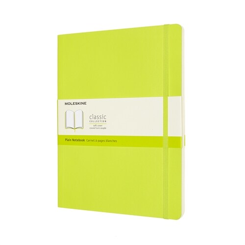 Moleskine Classic Notebook, Extra Large, Plain, Lemon Green, Soft Cover (7.5 X 9.75) (Hardcover)