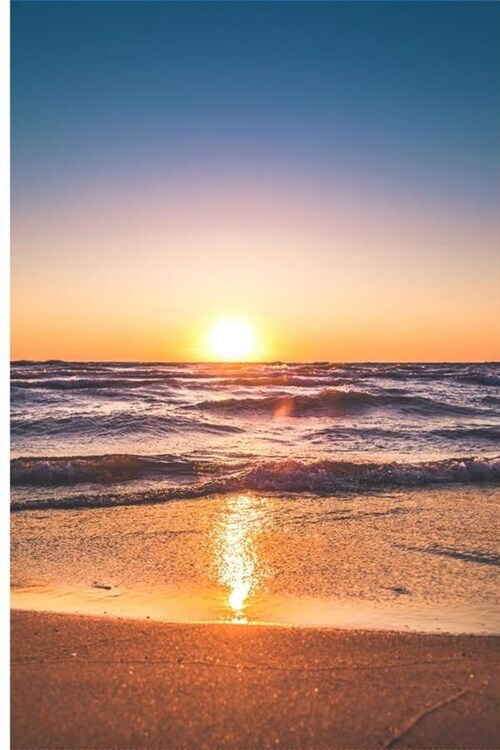 Sunset In Indiana Beach: Michigan City, Indiana - Sunset on Beach, Love Journal, State of Indiana Gypsy Arrow Love Blank Diary 120 Paged Colleg (Paperback)