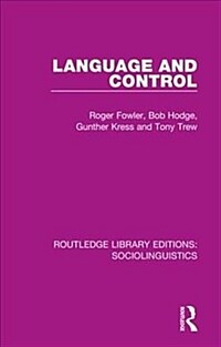 Language and Control.