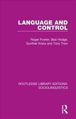 Language and Control (Paperback, 1)