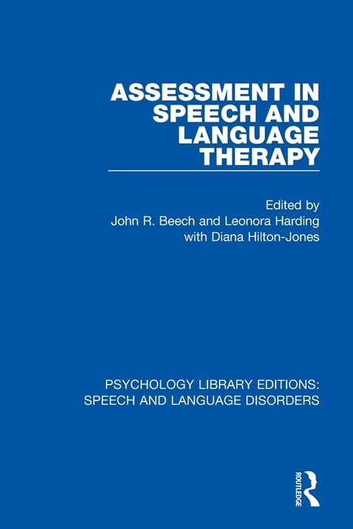 Assessment in Speech and Language Therapy (Paperback, 1)