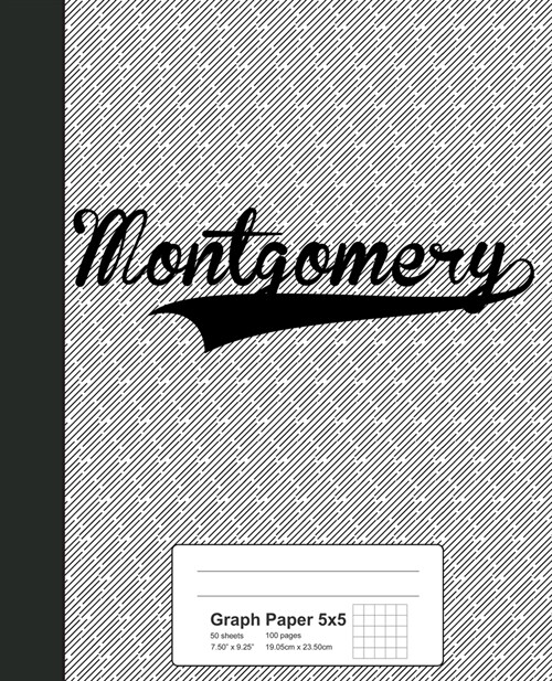 Graph Paper 5x5: MONTGOMERY Notebook (Paperback)
