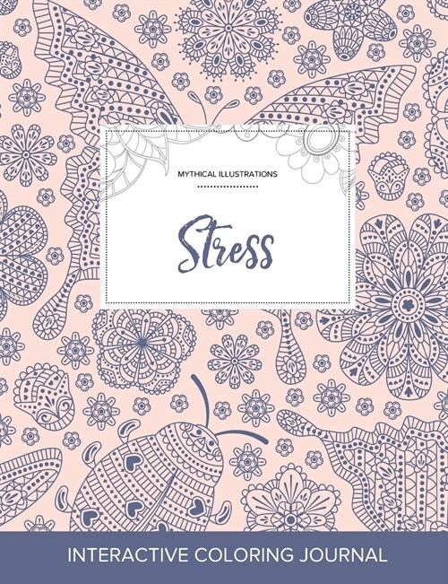 Adult Coloring Journal: Stress (Mythical Illustrations, Ladybug) (Paperback)