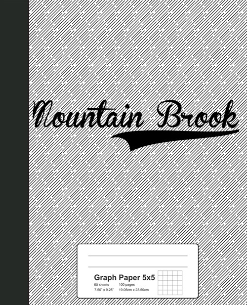 Graph Paper 5x5: MOUNTAIN BROOK Notebook (Paperback)