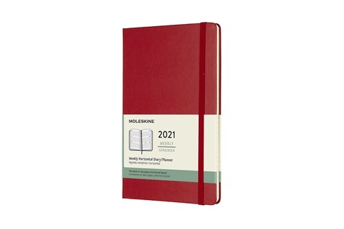 Moleskine 2021 Weekly Horizontal Planner, 12m, Large, Scarlet Red, Hard Cover (5 X 8.25) (Other)