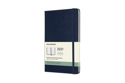 Moleskine 2021 Weekly Horizontal Planner, 12m, Large, Sapphire Blue, Hard Cover (5 X 8.25) (Other)