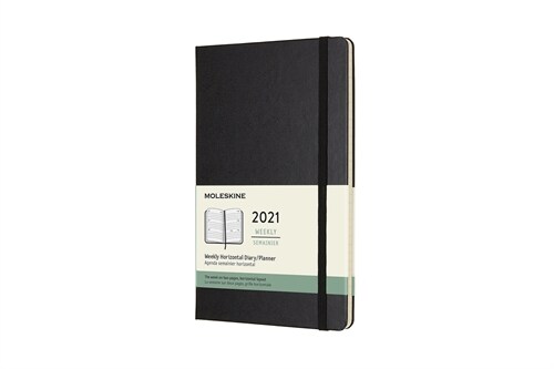 Moleskine 2021 Weekly Horizontal Planner, 12m, Large, Black, Hard Cover (5 X 8.25) (Other)