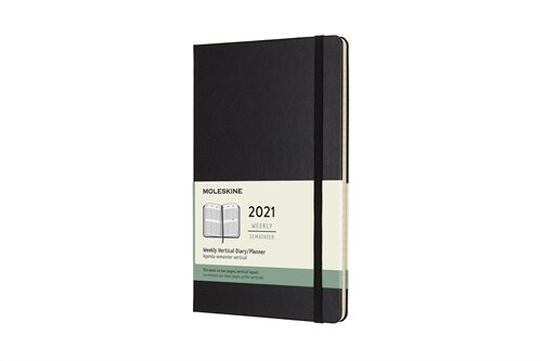 Moleskine 2021 Weekly Vertical Planner, 12m, Large, Black, Hard Cover (5 X 8.25) (Other)