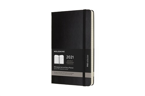Moleskine 2021 Professional Weekly Vertical Planner, 12m, Large, Black, Hard Cover (5 X 8.25) (Other)